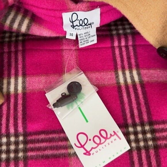 LILLY PULTIZER Camel Toggle Wool Pea Coat - Picture 8 of 11